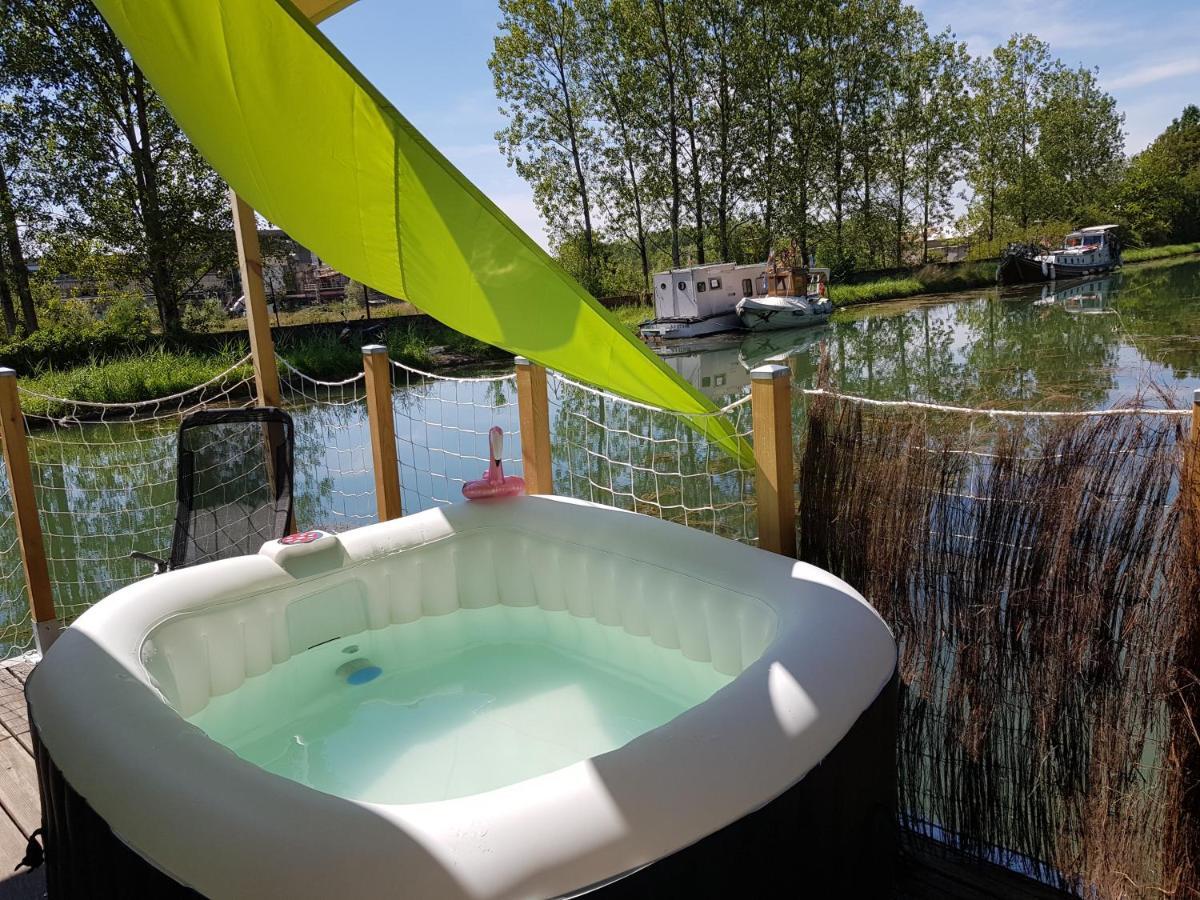 Cottage Flottant Saint Jean De Losne Option Jacuzzi Εξωτερικό φωτογραφία